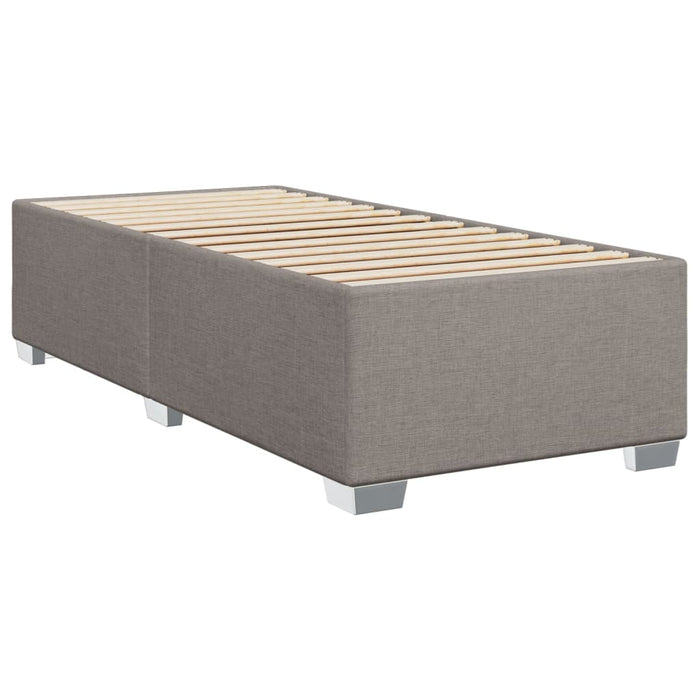 Pat box spring cu saltea, gri taupe, 80x200 cm, textil - WALTI WALTI