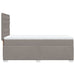 Pat box spring cu saltea, gri taupe, 80x200 cm, textil - WALTI WALTI