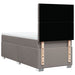 Pat box spring cu saltea, gri taupe, 80x200 cm, textil - WALTI WALTI