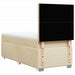 Pat box spring cu saltea, crem, 80x200 cm, textil - WALTI WALTI