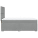 Pat box spring cu saltea, gri deschis, 90x190 cm, textil - WALTI WALTI