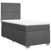 Pat box spring cu saltea, gri închis, 90x190 cm, textil - WALTI WALTI