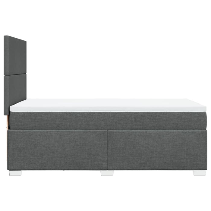 Pat box spring cu saltea, gri închis, 90x190 cm, textil - WALTI WALTI