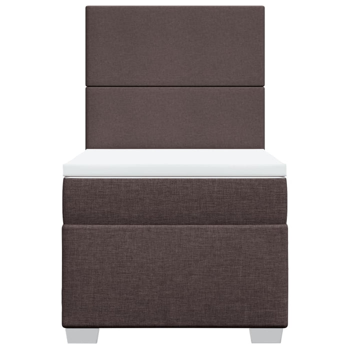 Pat box spring cu saltea, maro închis, 90x190 cm, textil - WALTI WALTI
