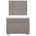 Pat box spring cu saltea, gri taupe, 90x190 cm, textil - WALTI WALTI