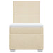 Pat box spring cu saltea, crem, 90x190 cm, textil - WALTI WALTI