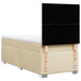 Pat box spring cu saltea, crem, 90x190 cm, textil - WALTI WALTI