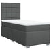 Pat box spring cu saltea, gri închis, 90x190 cm, textil - WALTI WALTI