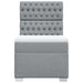 Pat box spring cu saltea, gri deschis, 90x190 cm, textil - WALTI WALTI
