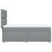 Pat box spring cu saltea, gri deschis, 90x190 cm, textil - WALTI WALTI