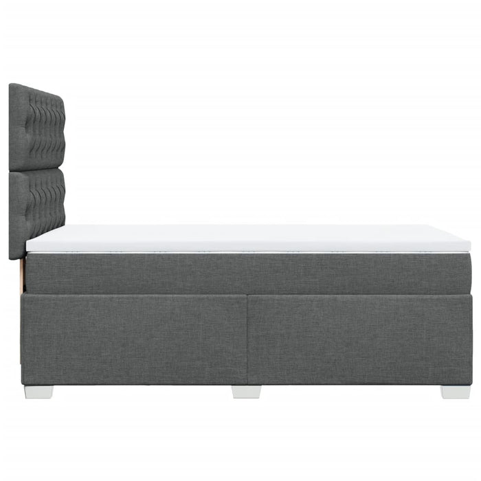 Pat box spring cu saltea, gri închis, 90x190 cm, textil - WALTI WALTI