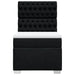 Pat box spring cu saltea, negru, 90x190 cm, textil - WALTI WALTI