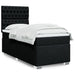Pat box spring cu saltea, negru, 90x190 cm, textil - WALTI WALTI