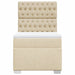 Pat box spring cu saltea, crem, 90x190 cm, textil - WALTI WALTI