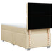 Pat box spring cu saltea, crem, 90x190 cm, textil - WALTI WALTI
