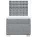 Pat box spring cu saltea, gri deschis, 90x190 cm, textil - WALTI WALTI