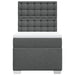 Pat box spring cu saltea, gri închis, 90x190 cm, textil - WALTI WALTI