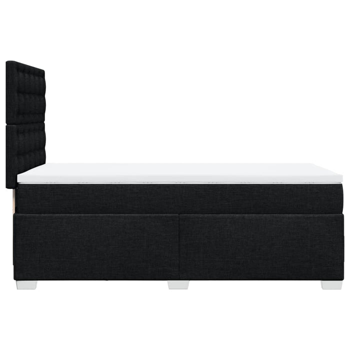 Pat box spring cu saltea, negru, 90x190 cm, textil - WALTI WALTI