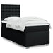 Pat box spring cu saltea, negru, 90x190 cm, textil - WALTI WALTI