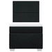 Pat box spring cu saltea, negru, 90x200 cm, textil - WALTI WALTI