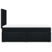 Pat box spring cu saltea, negru, 90x200 cm, textil - WALTI WALTI