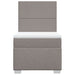 Pat box spring cu saltea, gri taupe, 90x200 cm, textil - WALTI WALTI