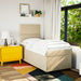 Pat box spring cu saltea, crem, 90x200 cm, textil - WALTI WALTI