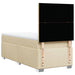 Pat box spring cu saltea, crem, 90x200 cm, textil - WALTI WALTI