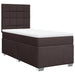 Pat box spring cu saltea, maro închis, 90x200 cm, textil - WALTI WALTI