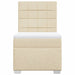 Pat box spring cu saltea, crem, 90x200 cm, textil - WALTI WALTI