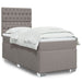 Pat box spring cu saltea, gri taupe, 90x200 cm, textil - WALTI WALTI