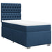 Pat box spring cu saltea, albastru, 90x200 cm, textil - WALTI WALTI