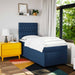 Pat box spring cu saltea, albastru, 90x200 cm, textil - WALTI WALTI