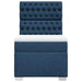 Pat box spring cu saltea, albastru, 90x200 cm, textil - WALTI WALTI