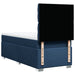 Pat box spring cu saltea, albastru, 90x200 cm, textil - WALTI WALTI
