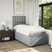 Pat box spring cu saltea, gri deschis, 90x200 cm, textil - WALTI WALTI