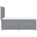 Pat box spring cu saltea, gri deschis, 90x200 cm, textil - WALTI WALTI