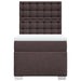 Pat box spring cu saltea, maro închis, 90x200 cm, textil - WALTI WALTI