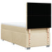 Pat box spring cu saltea, crem, 90x200 cm, textil - WALTI WALTI