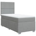 Pat box spring cu saltea, gri deschis, 100x200 cm, textil - WALTI WALTI