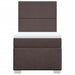Pat box spring cu saltea, maro închis, 100x200 cm, textil - WALTI WALTI