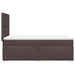 Pat box spring cu saltea, maro închis, 100x200 cm, textil - WALTI WALTI