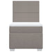 Pat box spring cu saltea, gri taupe, 100x200 cm, textil - WALTI WALTI