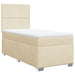 Pat box spring cu saltea, crem, 100x200 cm, textil - WALTI WALTI