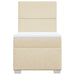 Pat box spring cu saltea, crem, 100x200 cm, textil - WALTI WALTI