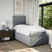 Pat box spring cu saltea, gri deschis, 100x200 cm, textil - WALTI WALTI