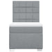 Pat box spring cu saltea, gri deschis, 100x200 cm, textil - WALTI WALTI