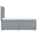 Pat box spring cu saltea, gri deschis, 100x200 cm, textil - WALTI WALTI