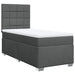 Pat box spring cu saltea, gri închis, 100x200 cm, textil - WALTI WALTI