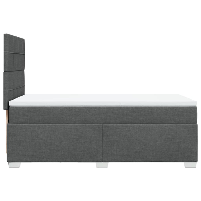 Pat box spring cu saltea, gri închis, 100x200 cm, textil - WALTI WALTI